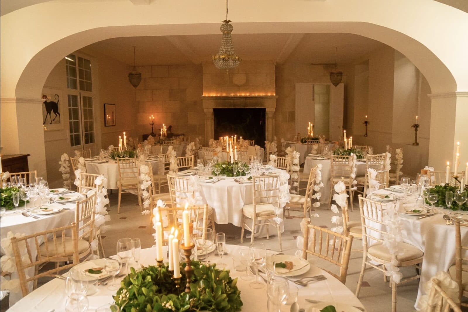 Wedding banquet in chateau